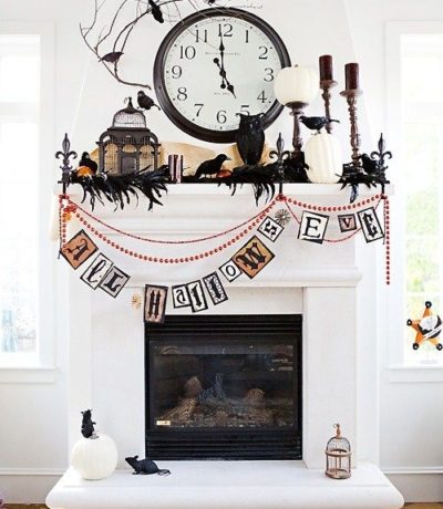 black and white halloween decorations